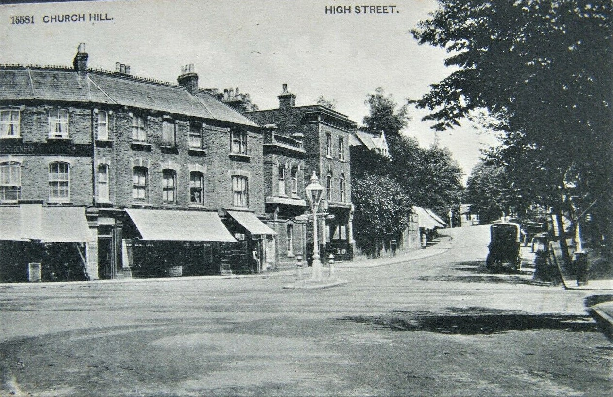 Church Hill and the High Street, posted 1906